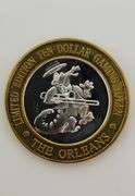 (Lot of 5) Silver Limited Edition Casino Gaming Tokens