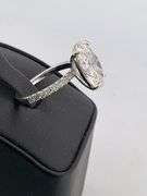 CERTIFIED BRAND NEW DIAMOND ENGAGEMENT RING 14K WHITE GOLD. 3.75 CARATS.