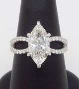 Certified 2.85CTW Marquise Diamond Ring