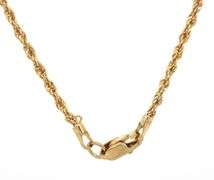 14kt Yellow gold rope chain necklace