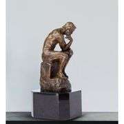 The Thinker in Bronze with Marble Base