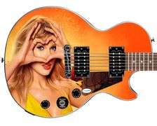 Taylor Swift Signed Custom Epiphone Graphics Guitar ACOA