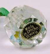5 Antique Czech Glass Forget-Me-Not Place Card Holders