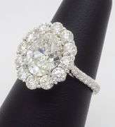 Designer Rahaminov GIA 3.84CTW Earth Mined Oval Diamond Ring
