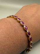 14K Yellow Gold Ruby Tennis Bracelet