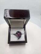 Extremely fine Victorian, ruby, sapphire and diamonds ring on silver