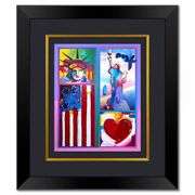 2 Liberties, Flag and Heart by Peter Max