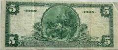 $5 American Natl  Bank San Francisco  1902 Picture Back National Note