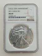 2011 American Silver Eagle, NGC MS69 "25th Anniversary"