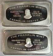 Christmas of '72 1000 grains & Christmas of '74 500 grains Solid Sterling Silver Ingots