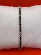 14K White Gold Black Diamond Tennis Bracelet