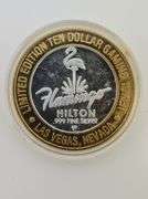 (Lot of 5) Silver Limited Edition Casino Gaming Tokens