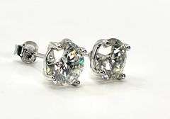 Sparkling 4 Ctw White Lab Simulated Diamond Earrings