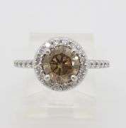 1.49CTW Chocolate Diamond Halo Ring