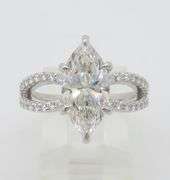 Certified 2.85CTW Marquise Diamond Ring