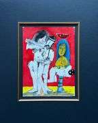 Rare All Original Mixed-Media On Paper by Romgo