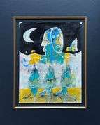 Spectacular One Of A Kind Mixed-Media On Paper by Romgo