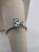CERTIFIED BRAND NEW LADIES DIAMOND ENGAGEMENT RING. 14K WHITE GOLD 3.25 CATAR TOTAL