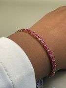 14K Yellow Gold Ruby Tennis Bracelet