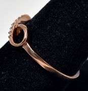 CZ  Gemstone Infinity  Ring in Sterling Silver