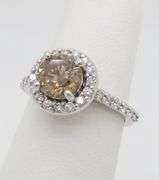 1.49CTW Chocolate Diamond Halo Ring