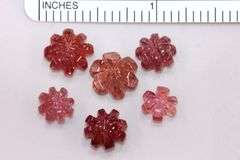 Natural Carved Pink Tourmaline - Lot of 6