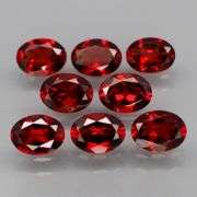 Outstanding color! 11.38ct real ruby red Garnet set!!