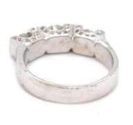 14kt White gold 0.85ctw 3 stone diamond ring