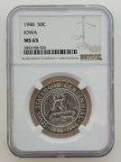 1946 Iowa Half Dollar, NGC MS65