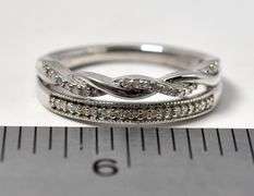 Diamond Ring in Sterling Silver