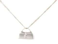 Mirabelle 0.40ctw Sapphire and 0.17ctw Diamond Purse Pendant Necklace in 18K