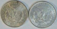 Lustrous BU 1889-P & 1890-P Morgan Silver Dollars