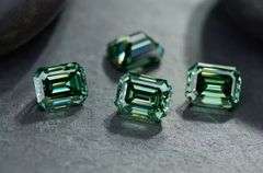 Large 5 Ct Paraiba Green Emerald Cut Fire Moissanite Solitaire