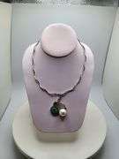 Very fine emerald and south sea with diamond necklace