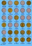 Album of 64 Different Lincoln Wheat Cents: 1909-1940-S