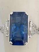 CERTIFIED BRAND NEW NATURAL BURMESE SAPPHIRE WITH DIAMOND RING