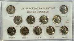 1942-1945 BU Silver War Nickel Set