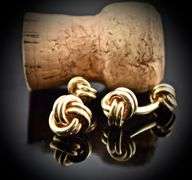 Elegant Tiffany 14K Yellow Gold Knot Cufflinks