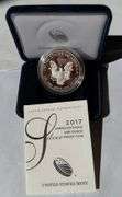 2017 W Proof American Eagle With Box & Paper.