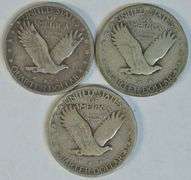 3 Scarce Standing Liberty Quarters: 1918, 1920-S, & 1926-S