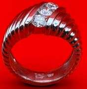 14K White Gold Round Brilliant Cut Ring 1.10ct