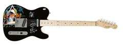 Def Leppard Autographed Custom Graphics Photo Guitar ACOA