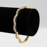 Dazzling 14 Kt 15.3 Grams Yellow Gold Plated Tennis Bracelet