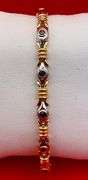 14K Two-tone Gold Black Diamond Tennis Bracelet