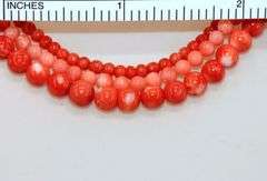 Natural Coral Beads - Lot of 3