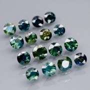 Multi-hue 4.74ct natural blue green Sapphire set