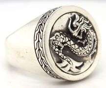 John Hardy Naga Signet ring