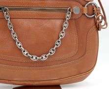 Celine leather zipper chain hobo bag