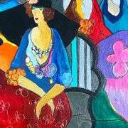 Gossip by Itzchak Tarkay (1935-2012)