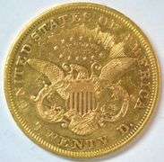 Ultra Rare Prooflike Near Mint 1868 Type 2 $20 Gold Piece. AU